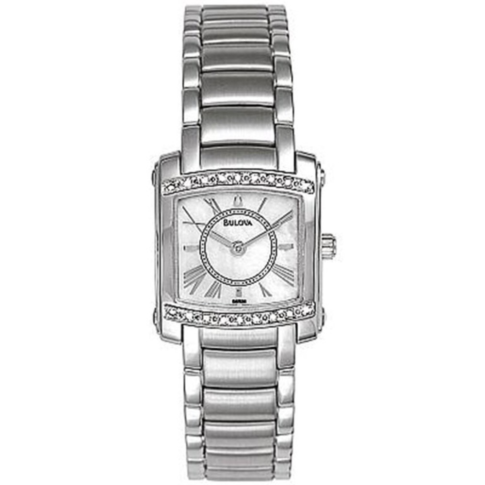 Bulova Diamond Accent Ladies Stainless Steel Watch